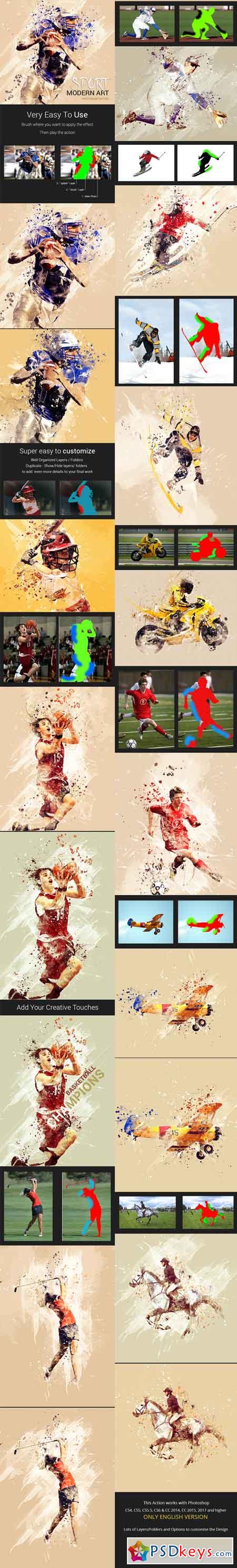 Sport Modern Art Photoshop Action 21465778