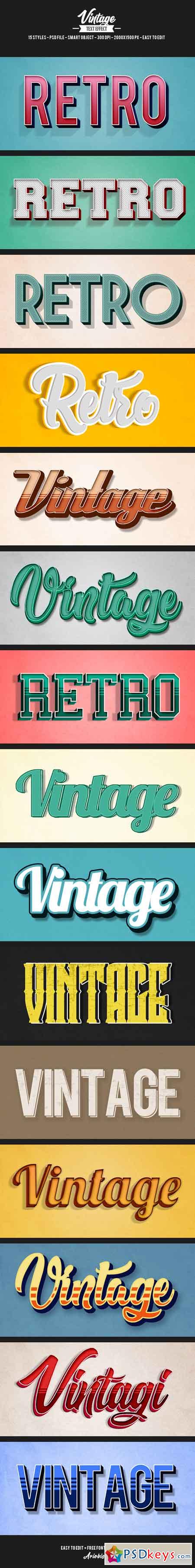 15 Retro Vintage Text Effects 21314565