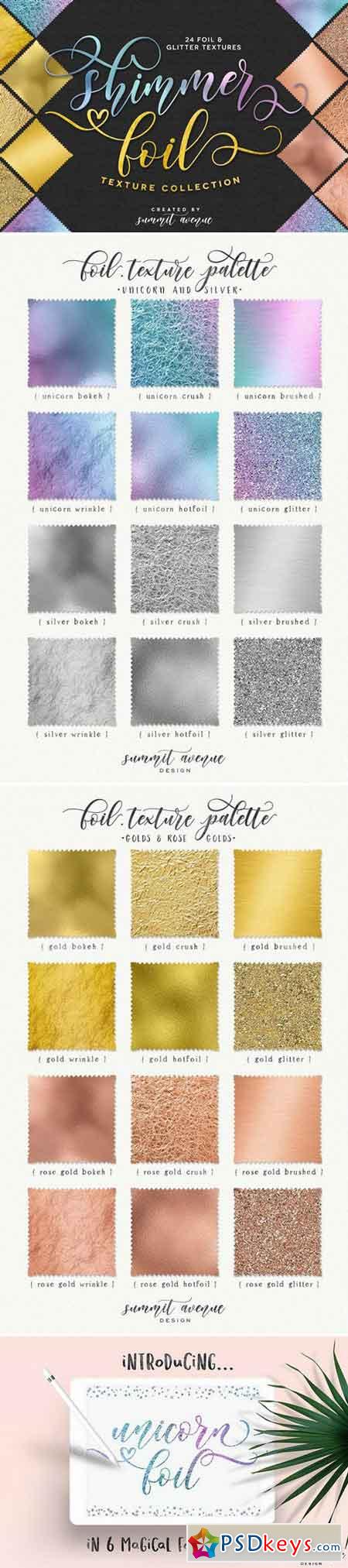 Shimmer Gold-Rose Gold Foil Textures 1609408
