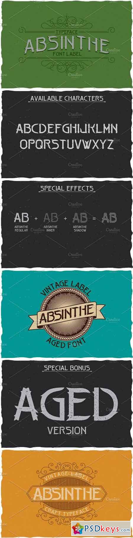 Absinthe Vintage Label Typeface 1638246