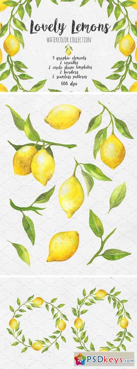 Lovely Lemons Watercolor Collection 2317329