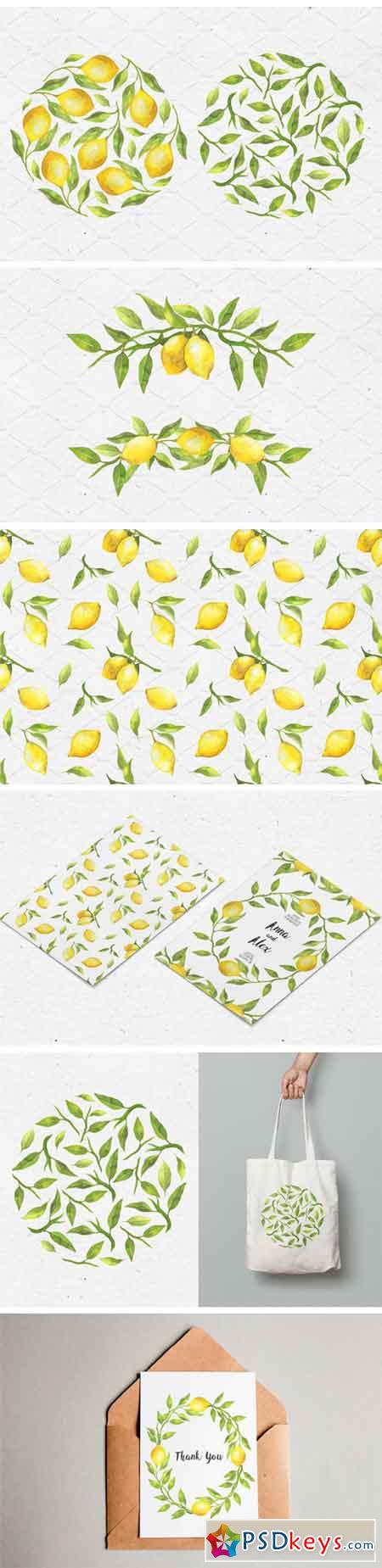 Lovely Lemons Watercolor Collection 2317329
