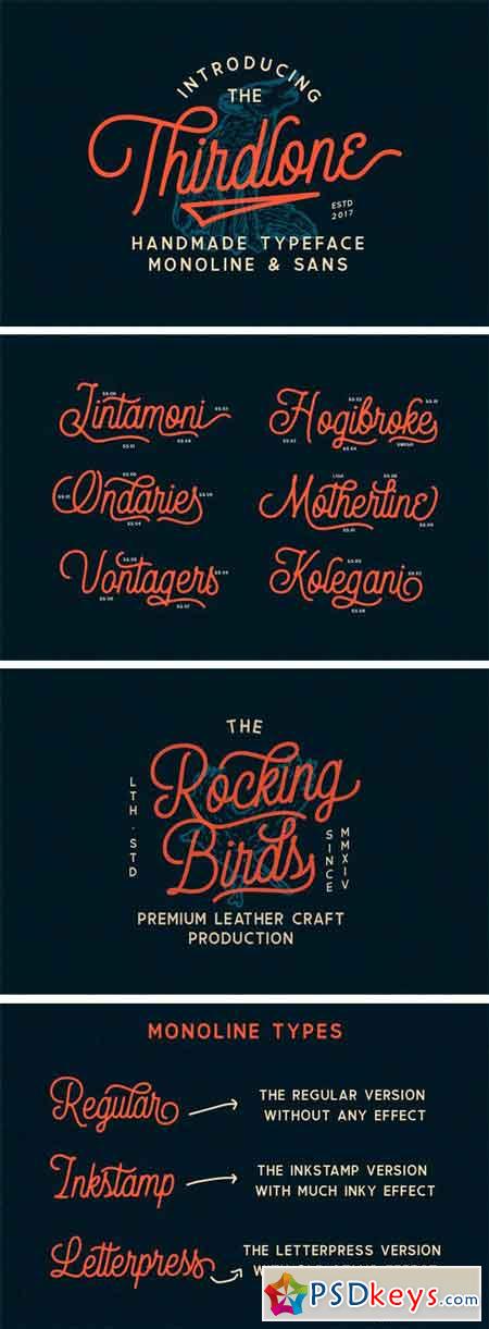 Thirdlone Font Duo & Vector Pack 2315238
