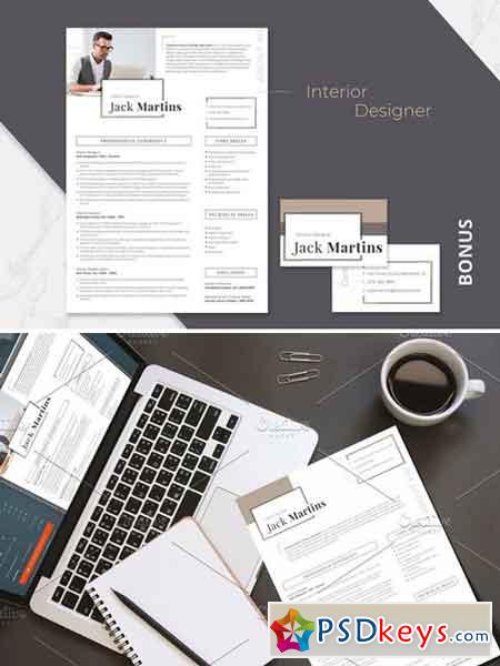 Easy-to-Edit Resume Interior Design 2322602