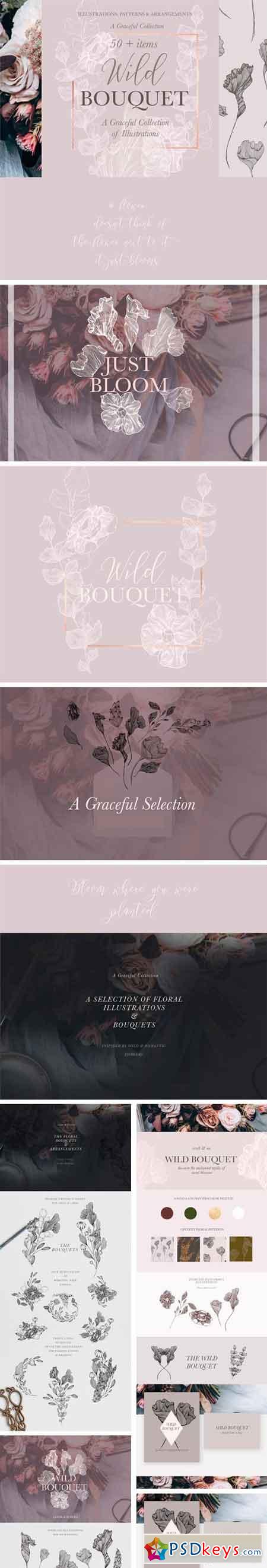 Wild Bouquet Wedding Illustrations 2270011