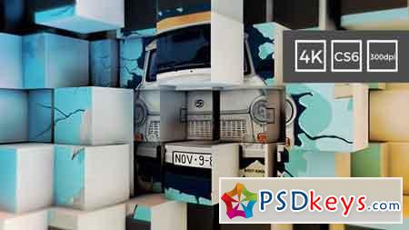 3D Cubes Wall Display in 4K 21136123 - After Effects Projects