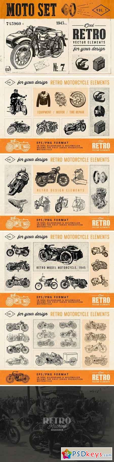 Motorcycle Retro Set 1735449
