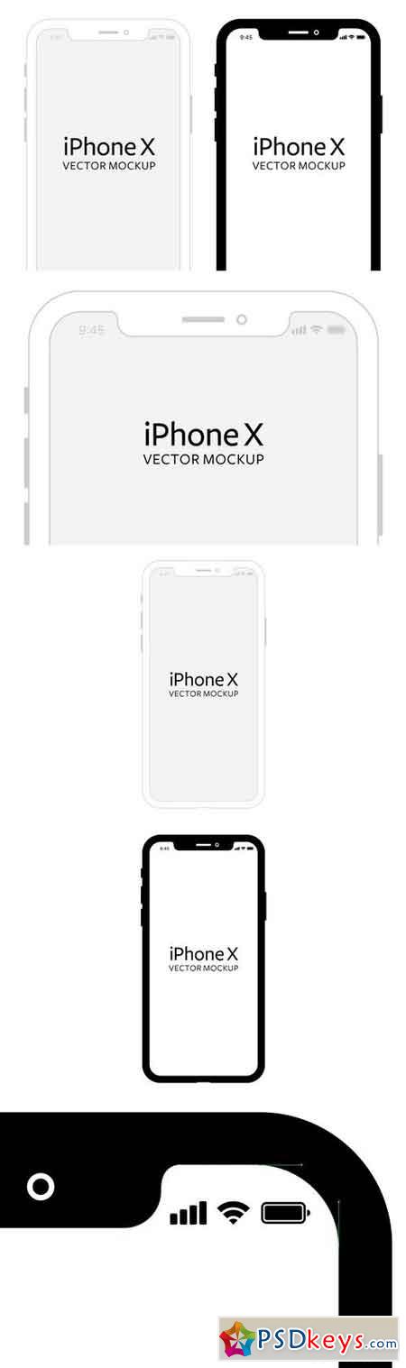 iPhone X - Vector Mockup (NEW) 1841506