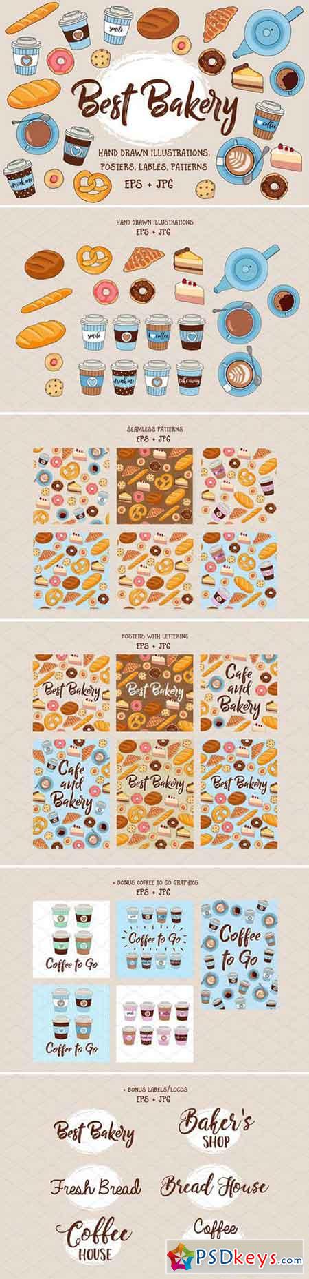 Best Bakery illustration pack +bonus 2255646
