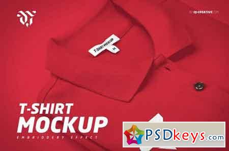 Download Embroidered Polo T-Shirt Mockup 2339786 » Free Download Photoshop Vector Stock image Via Torrent ...