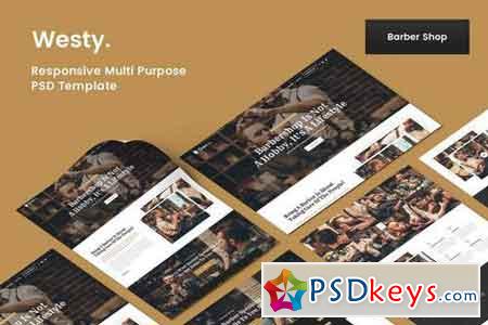 Westy Barber PSD Template