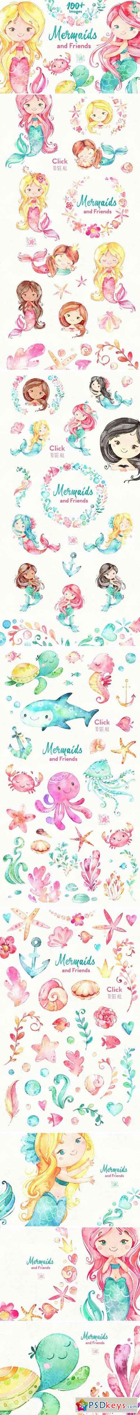 Mermaids & Friends Underwater world 1588358
