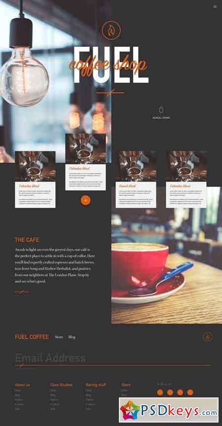 Coffee shop site template 2032129