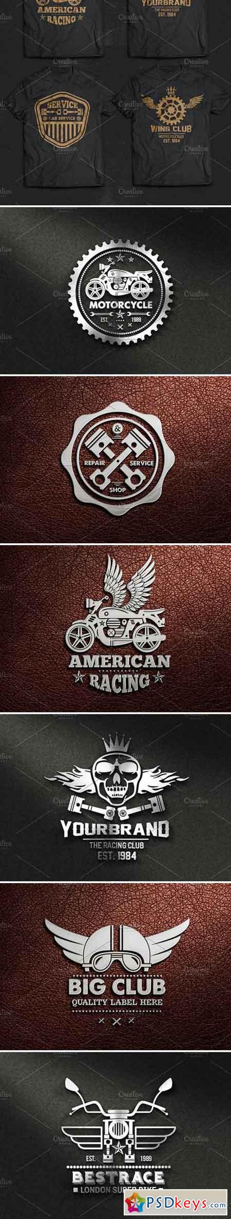 Race Badge & Stamp Logo & 5 Mockup 2345984
