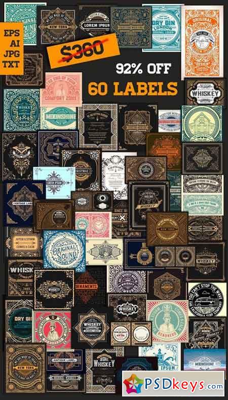 Mega Pack 60 Labels bundle 4 1554070
