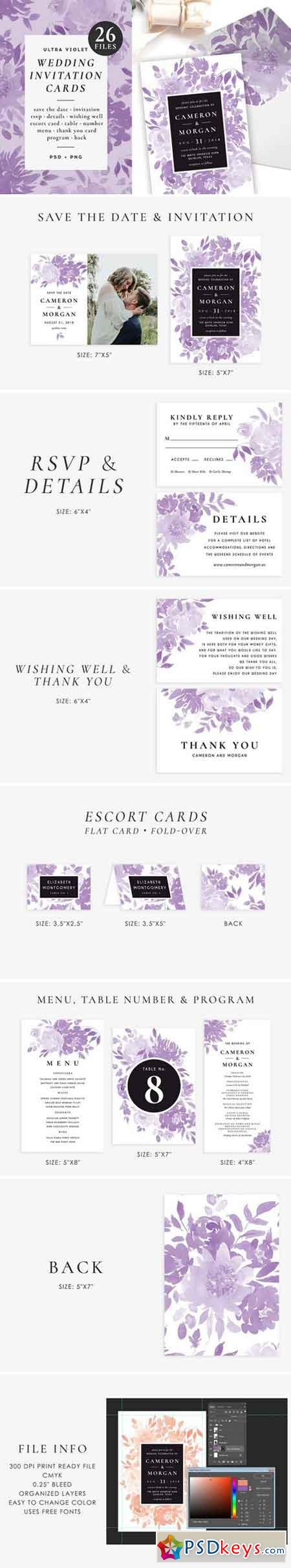 Ultra violet wedding set 2357489