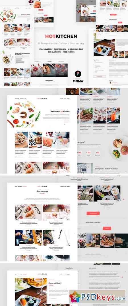 HotKitchen UI UX Culinary Templates 2337344