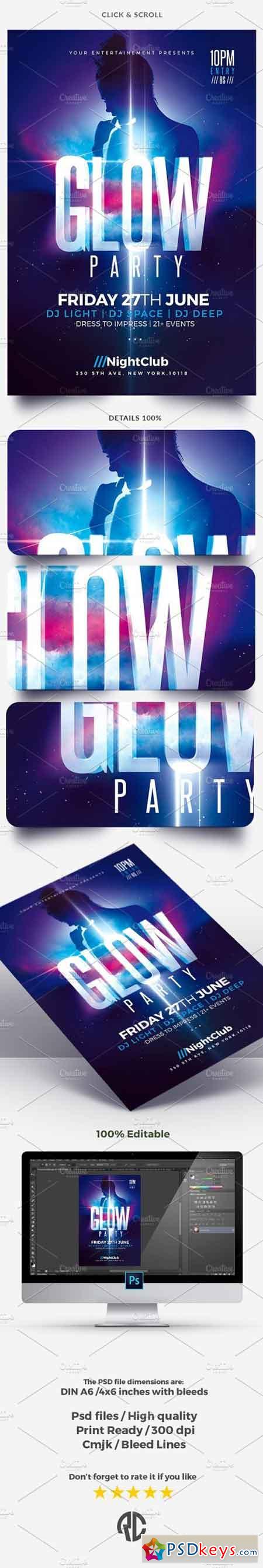 Glow Party - Flyer Template 1569534