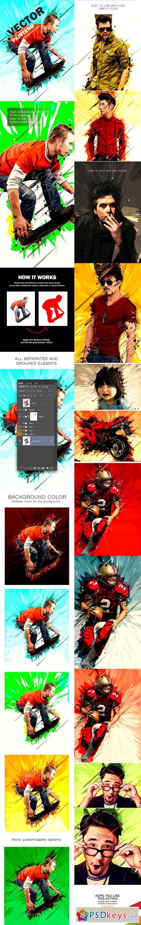 Vector Painting Photoshop Action 21625412