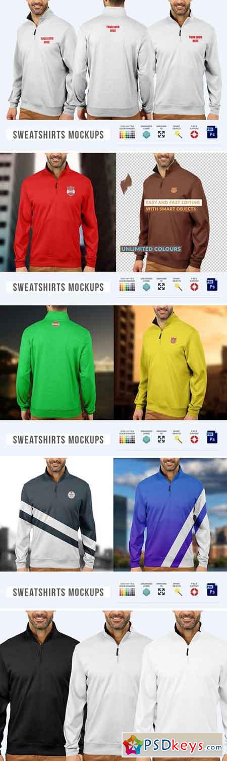 Men Sweatshirts Mock-ups 2355782