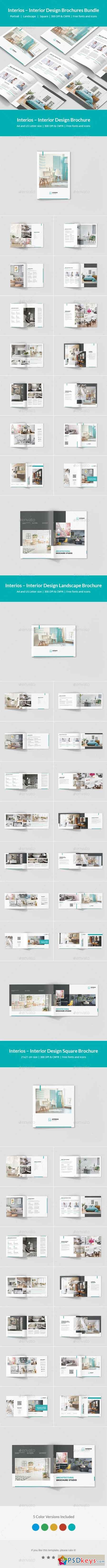 Interios – Interior Design Brochures Bundle Print Templates 3 in 1 21571536