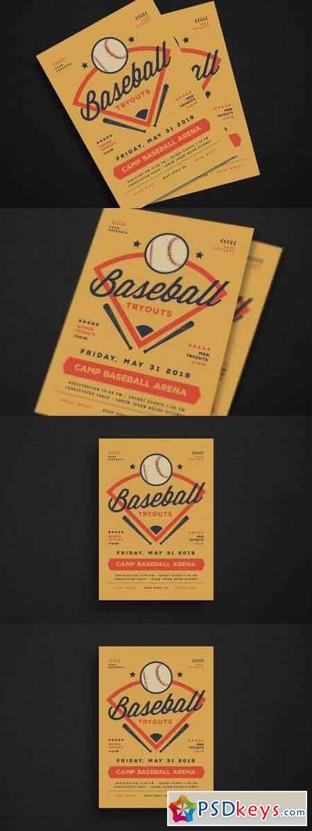 Baseball Tryouts Flyer