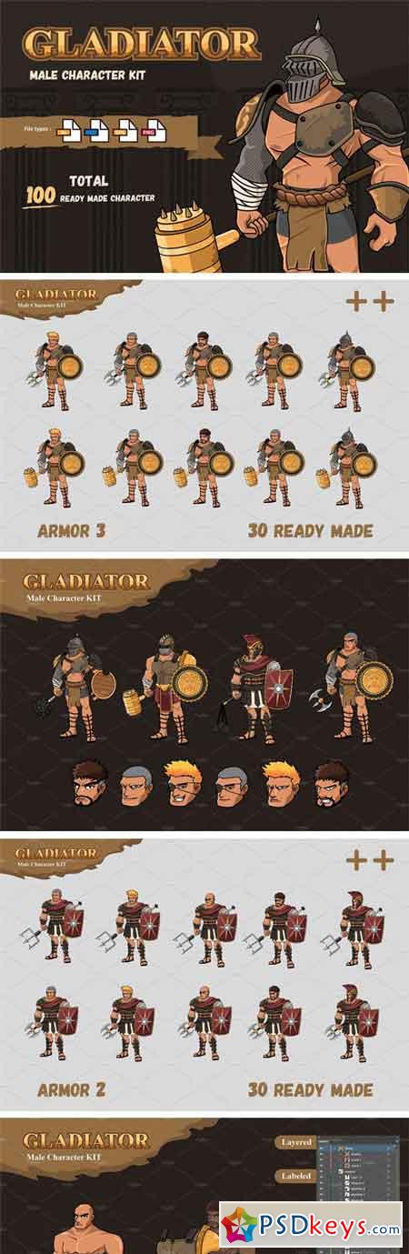 Male Gladiator Character KIT 2353648