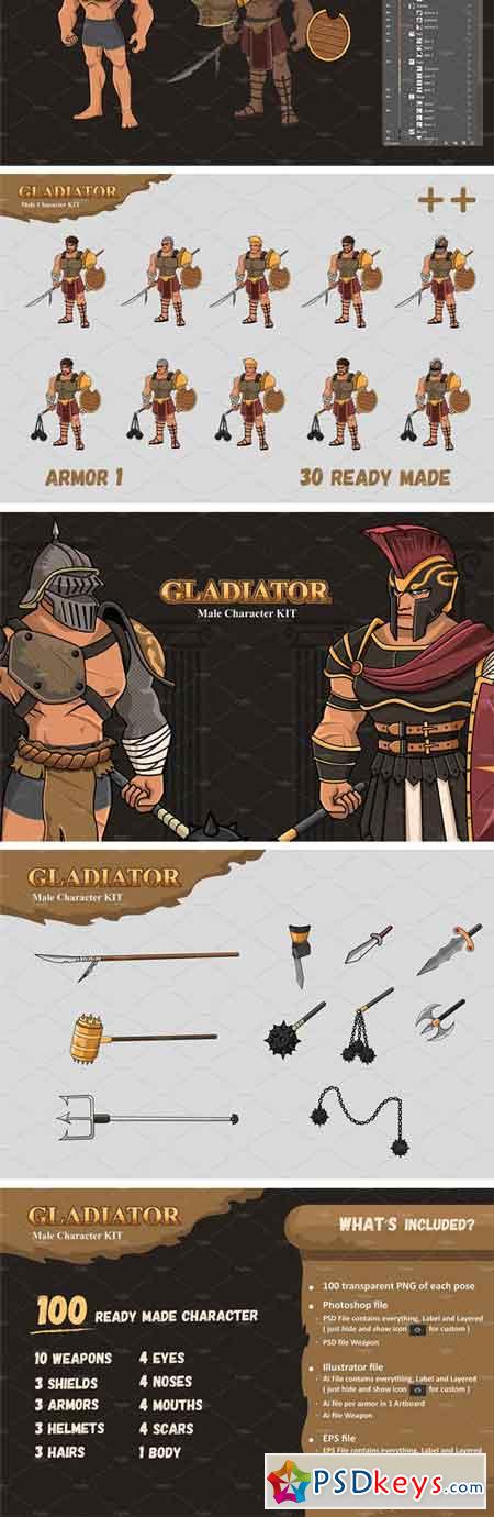 Male Gladiator Character KIT 2353648