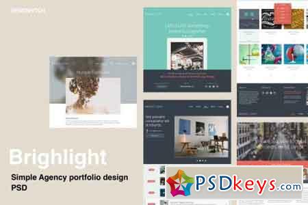 Brightlight agency portfolio PSD