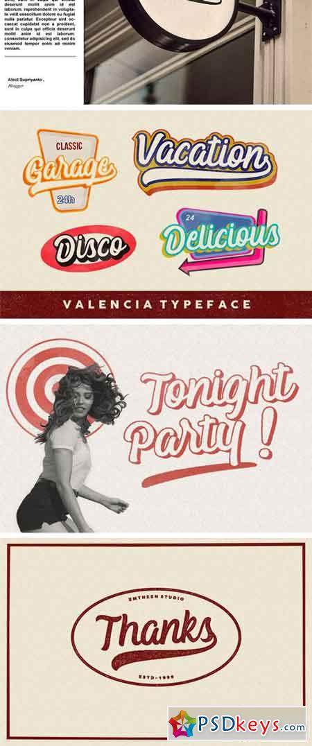 Valencia Typeface 2395798