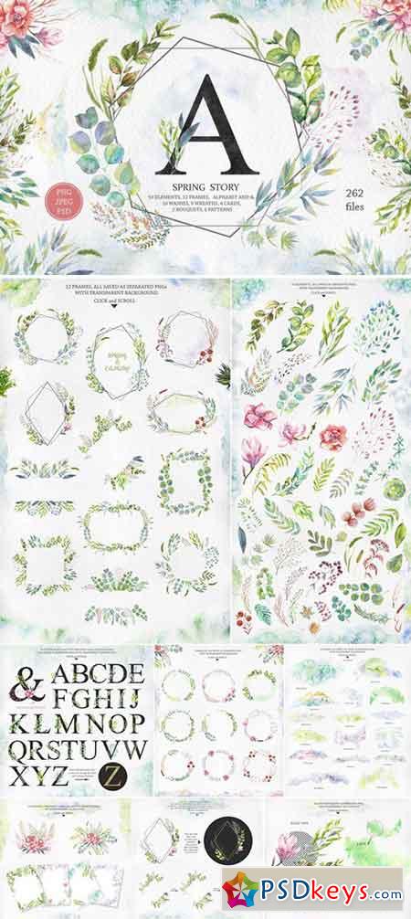 Spring Story Watercolor set 2357631