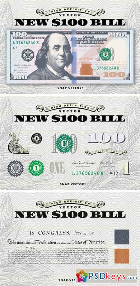 Vector New $100 Bill Template 2370215