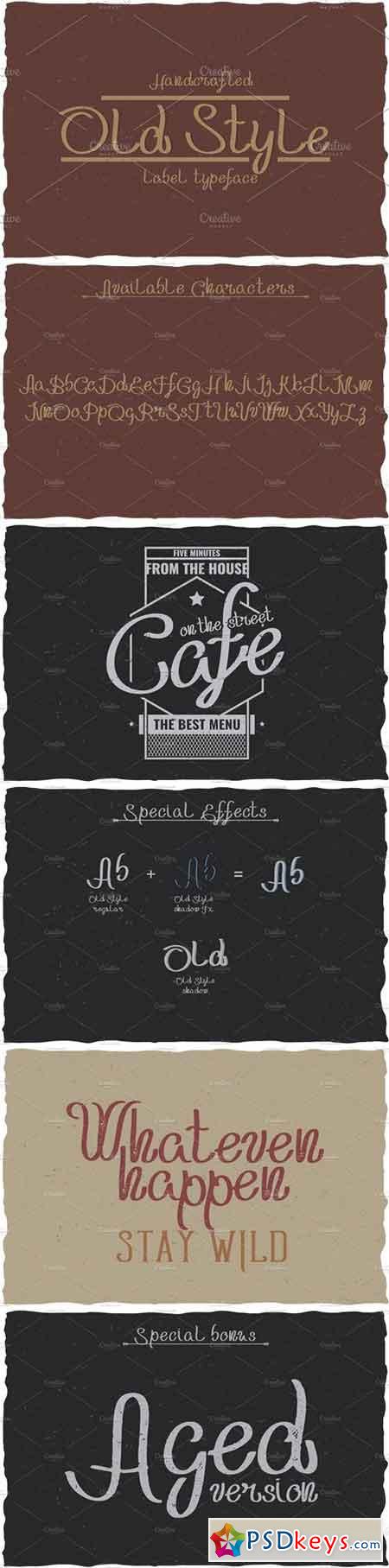 Handcrafted Old Style Label Typeface 1638320