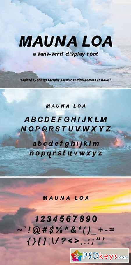 Vintage Hawaiian Font Mauna Loa 2355986