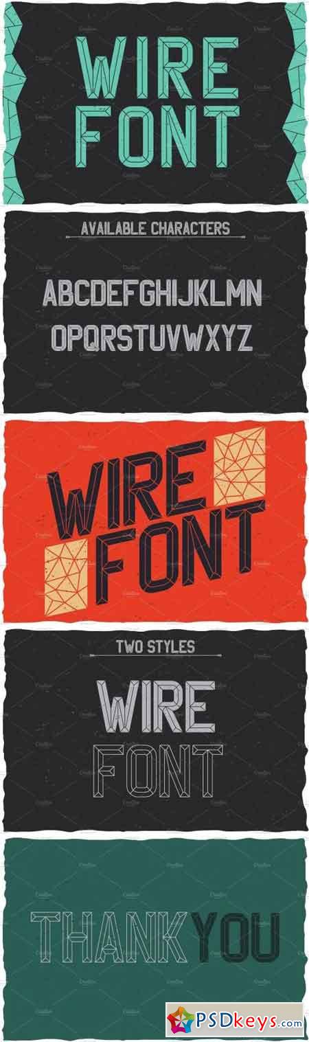 WireFont Vintage Label Typeface 1578068