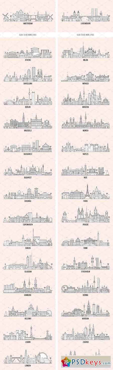 Collection of 30 European Cities 2349652