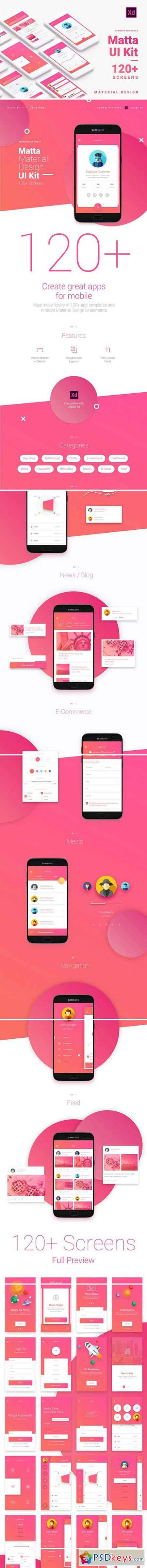 Material Design Mobile UI Kit for Xd 2369431