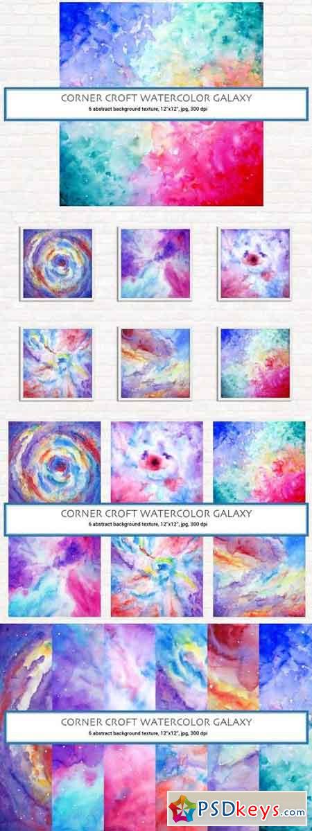 Watercolor Texture Galaxy