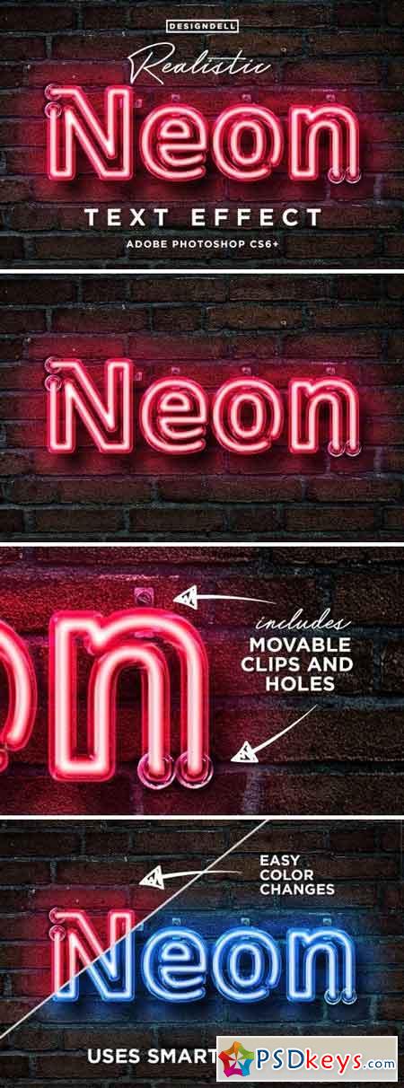 Realistic Neon Photoshop Effect 2169989