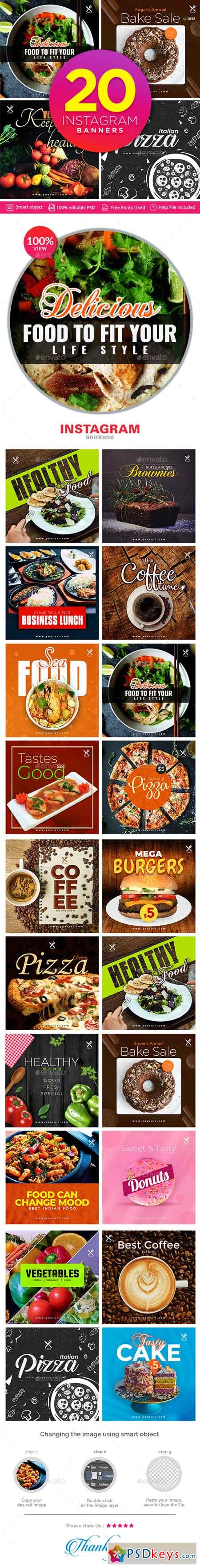 Food Instagram Templates - 20 Designs 21666368