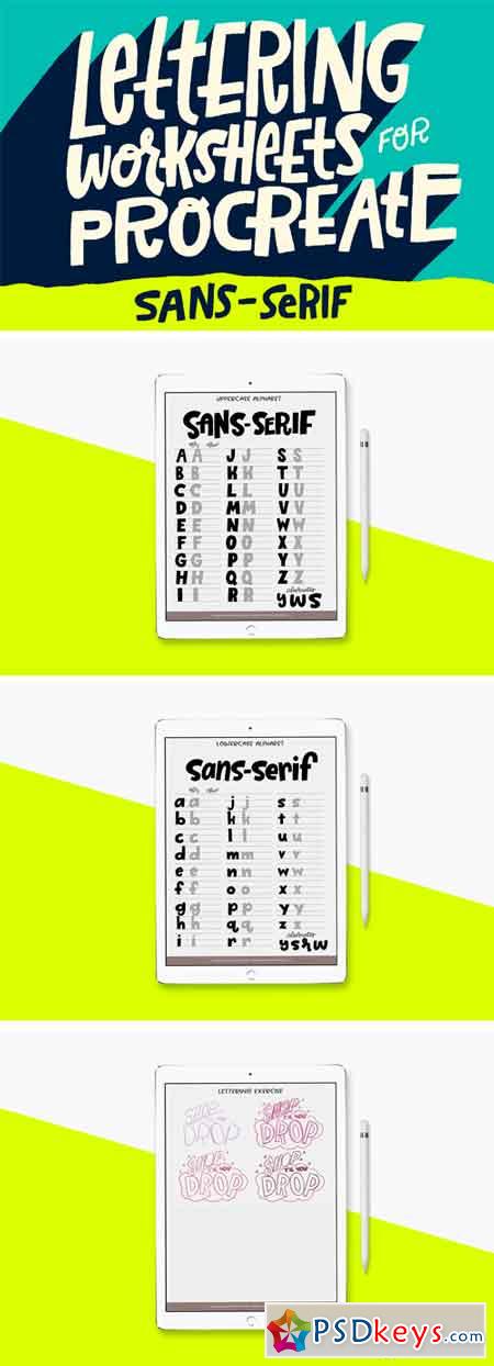 Sans-Serif Lettering Worksheet 2347268
