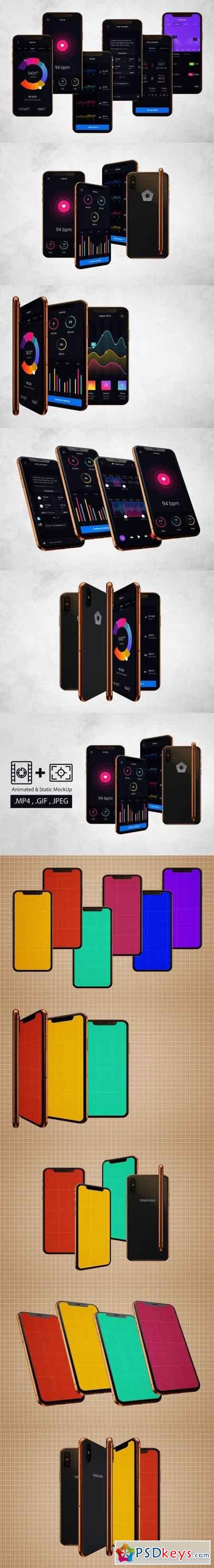 Animated iPhone X Mockup V.2 » Free Download Photoshop Vector Stock image Via Torrent Zippyshare ...