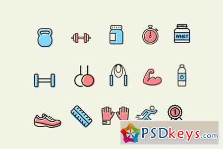 15 Exercise and Muscle Icons