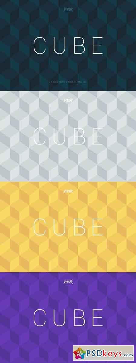 Cube Seamless Geometric Backgrounds Vol. 02