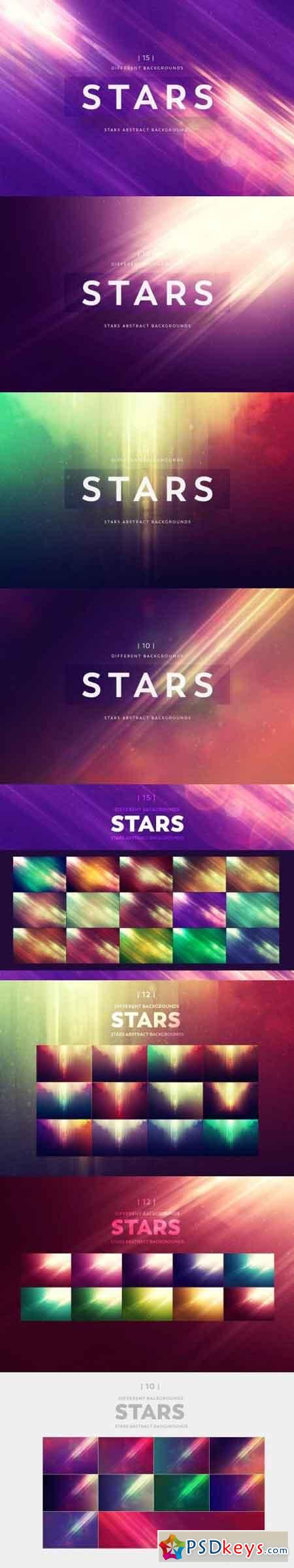 Stars Light Abstract Backgrounds Bundle