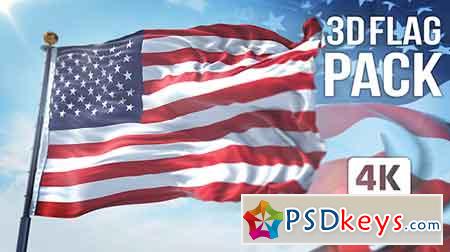 3D Flag Collection 20317622 - After Effects Projects