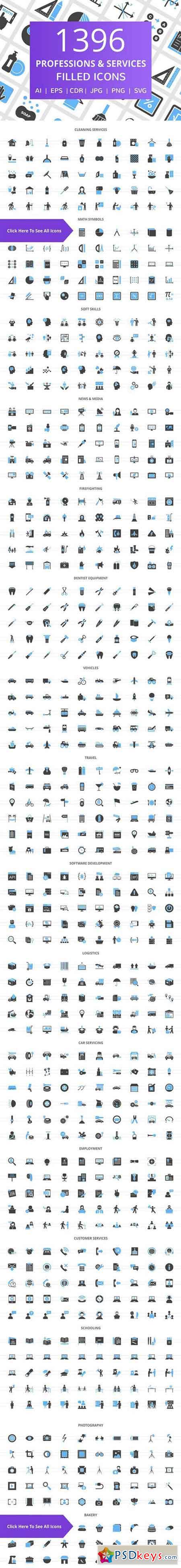1396 Professions Filled Icons 2402844