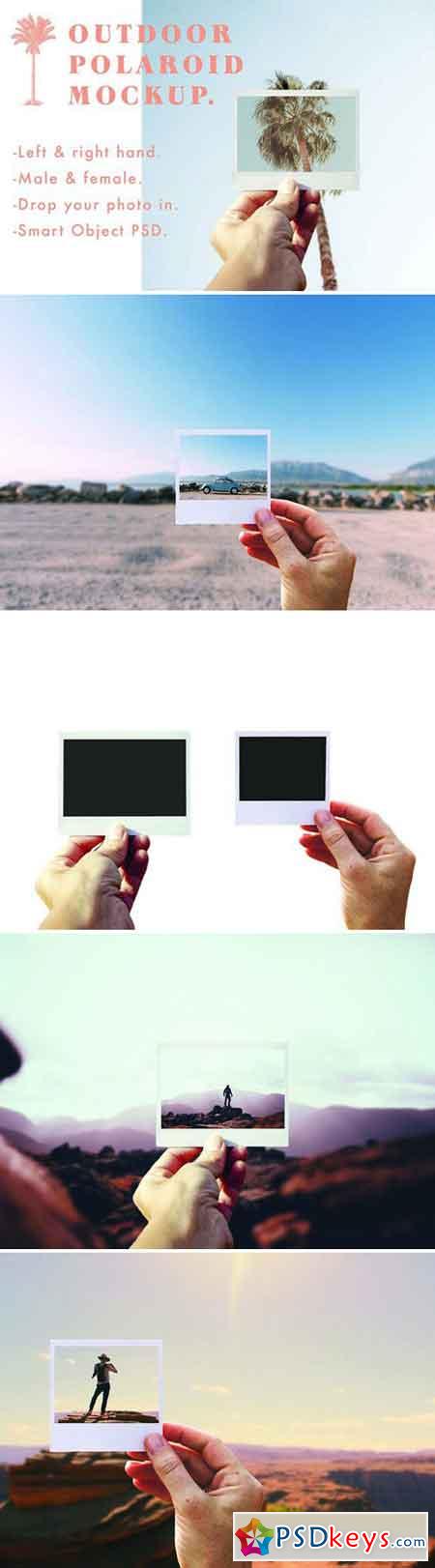 Outdoor Polaroid Mockup x 2 2401151