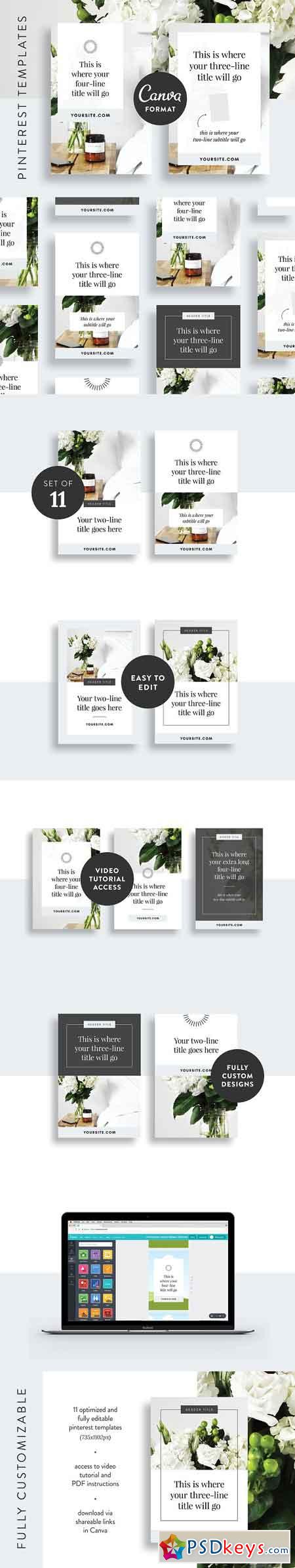 Pinterest Optimized Templates CANVA 2376859