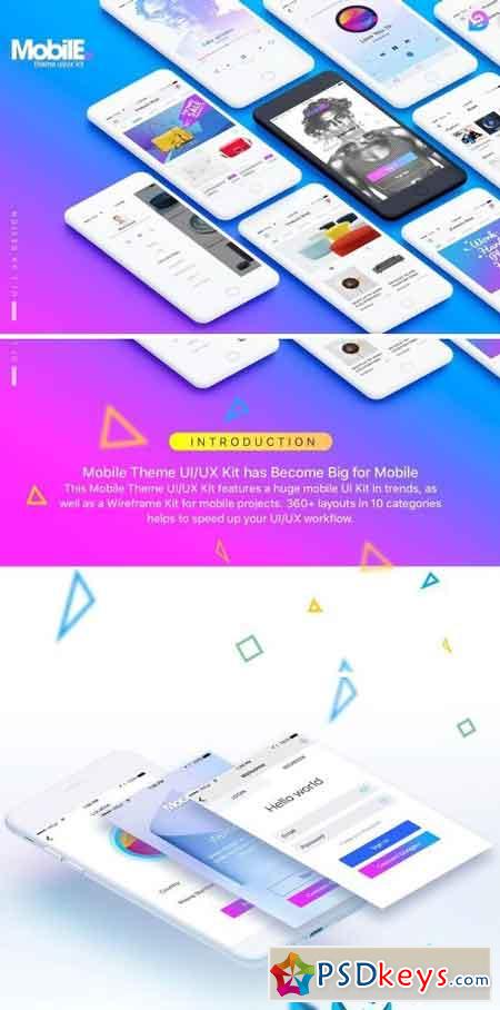 Mobile Theme UI/UX Kit 1577277